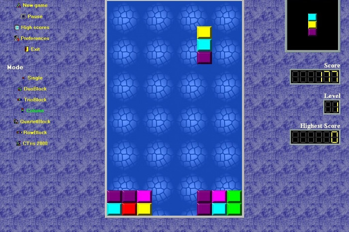 Скриншот из игры CTris 2000