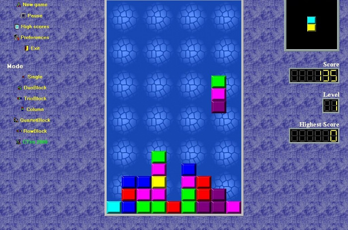 Скриншот из игры CTris 2000