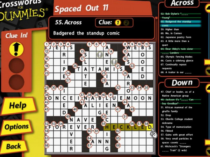 Скриншот из игры Crosswords for Dummies