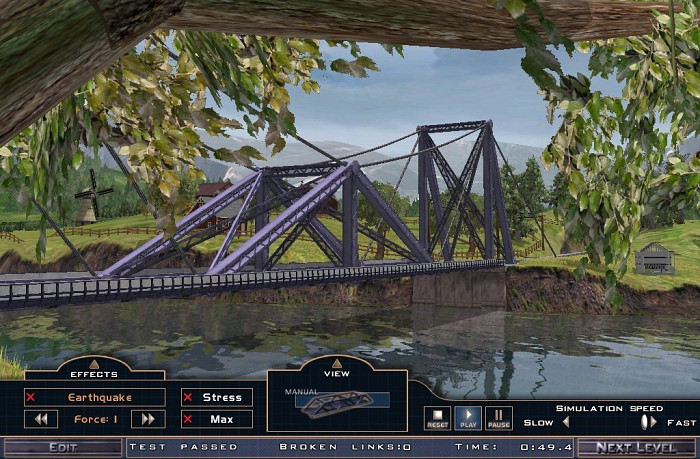 Скриншот из игры Bridge It