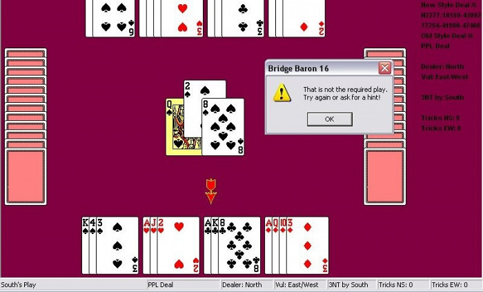 Скриншот из игры Bridge Baron 16