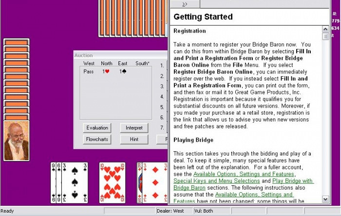 Скриншот из игры Bridge Baron 16