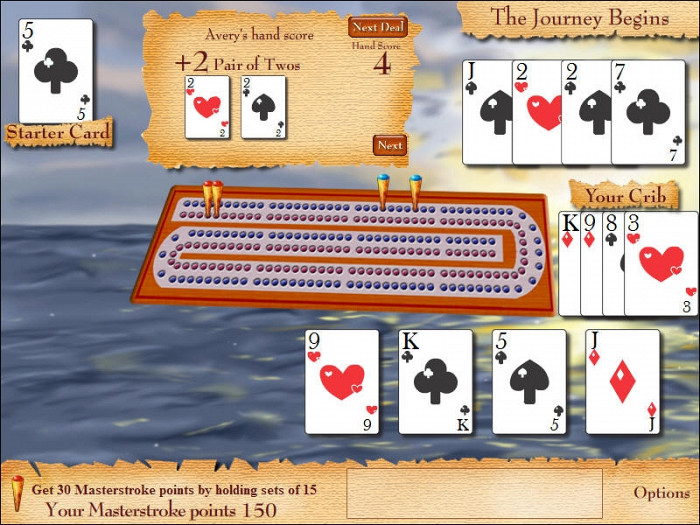Скриншот из игры Cribbage Quest