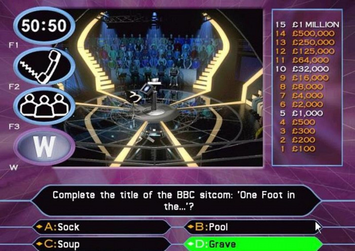 Скриншот из игры Who Wants to Be a Millionaire? 2nd UK Edition