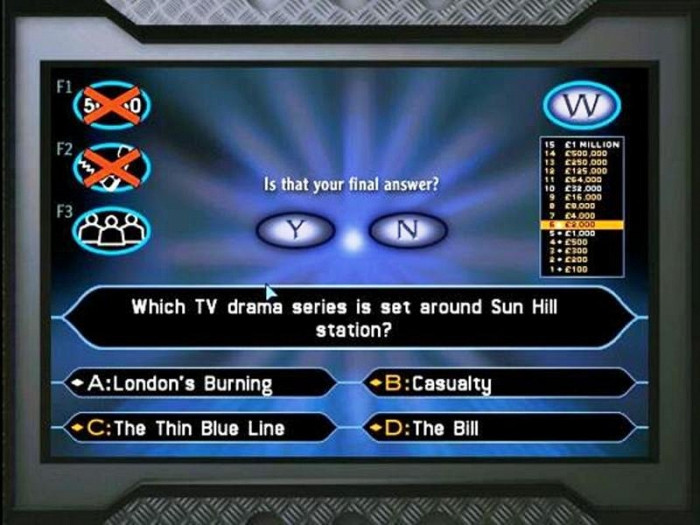 Скриншот из игры Who Wants to Be a Millionaire? UK Edition