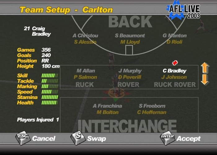 Скриншот из игры AFL Live 2003