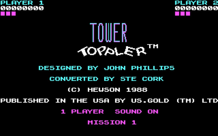 Скриншот из игры Tower Toppler (Nebulus)