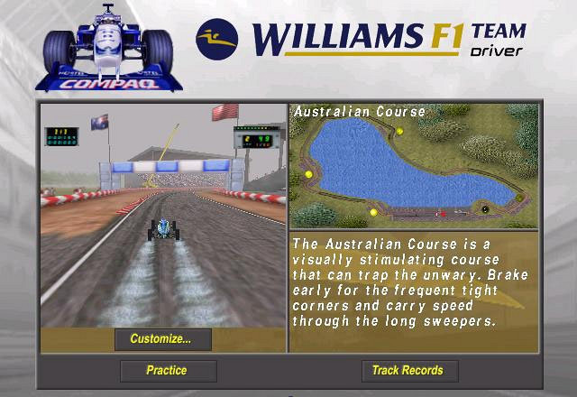 Скриншот из игры Williams F1 Team Driver