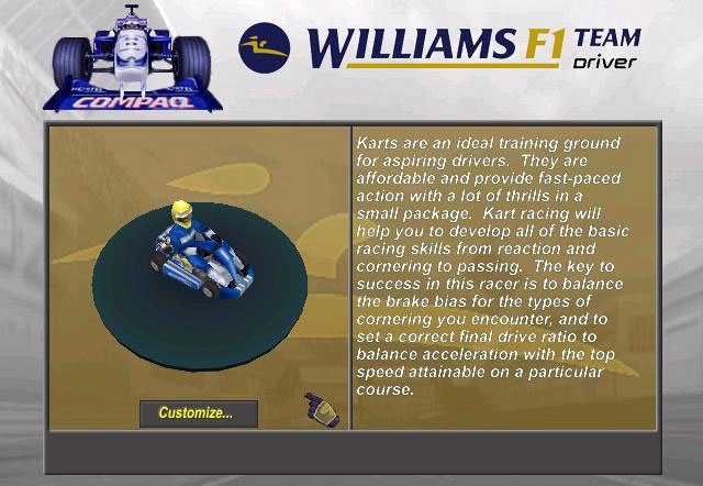 Скриншот из игры Williams F1 Team Driver