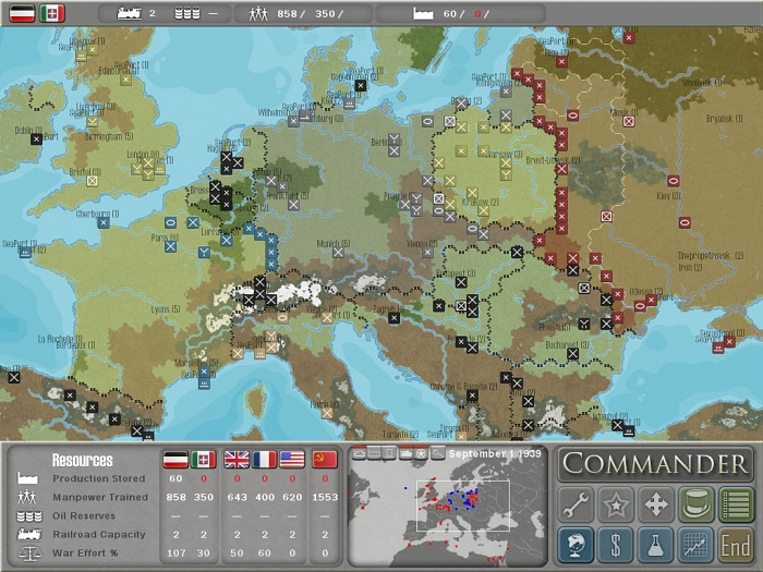 Скриншот из игры Commander: Europe at War