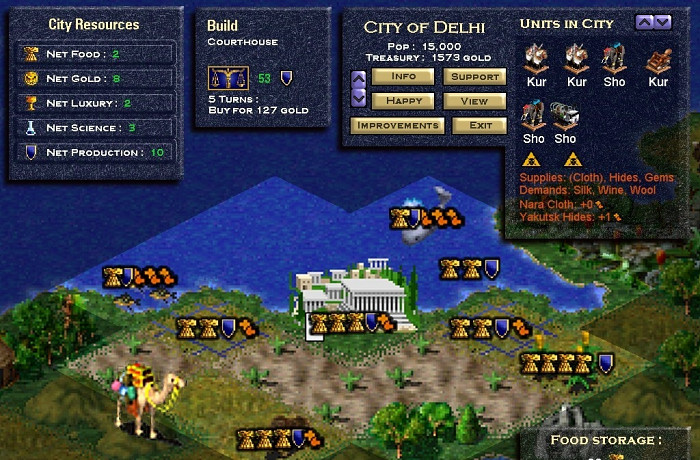 Скриншот из игры Civilization 2: Test of Time