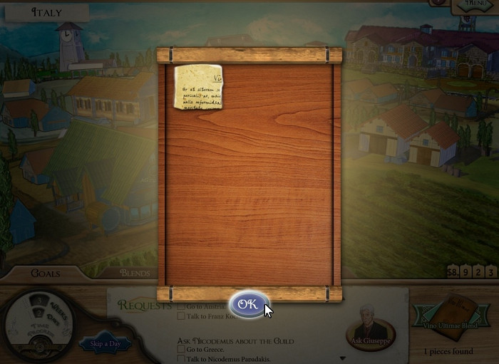 Скриншот из игры Winemaker Extraordinaire